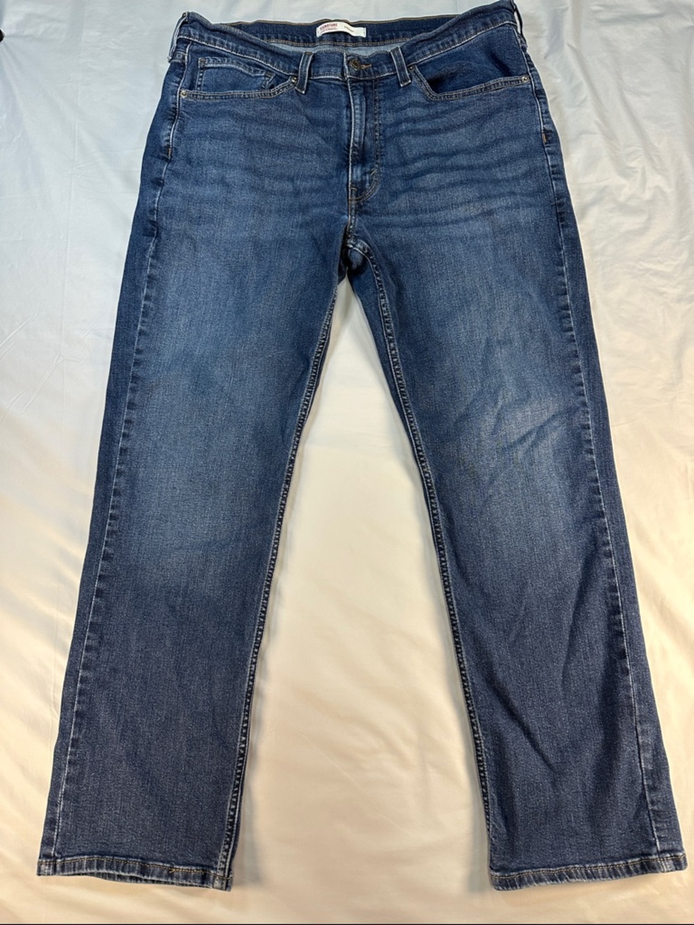 Men's Signature Levi Strauss Blue Denim Straight Jeans 36x30